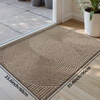 Rectangular Entrance Door Mat with Raised Circular Pattern