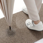 Rectangular Entrance Door Mat with Raised Circular Pattern