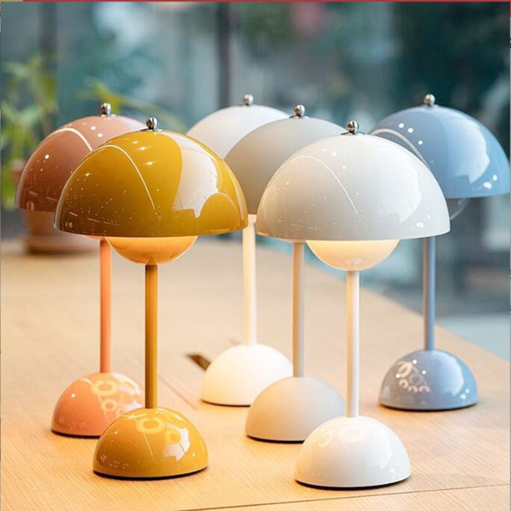 Mushroom Shaped Table Lamp with Dome Shade