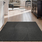 Rectangular Entrance Door Mat with Raised Circular Pattern