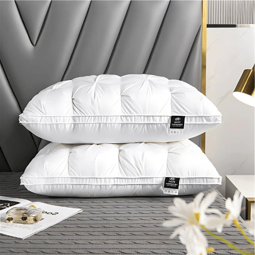 Soft Bed Pillow with Quilted Design for Sleeping