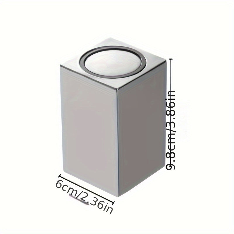 Stainless Steel Toothpick Dispenser with Push Button for Hygienic Table Use