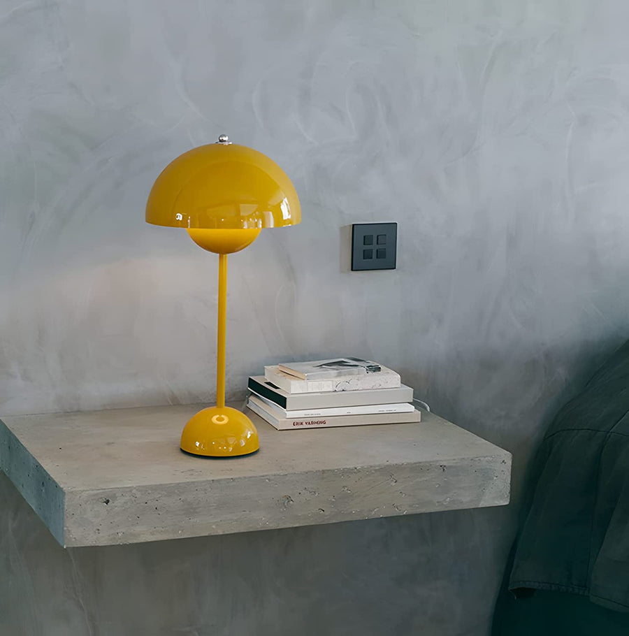Mushroom Shaped Table Lamp with Dome Shade