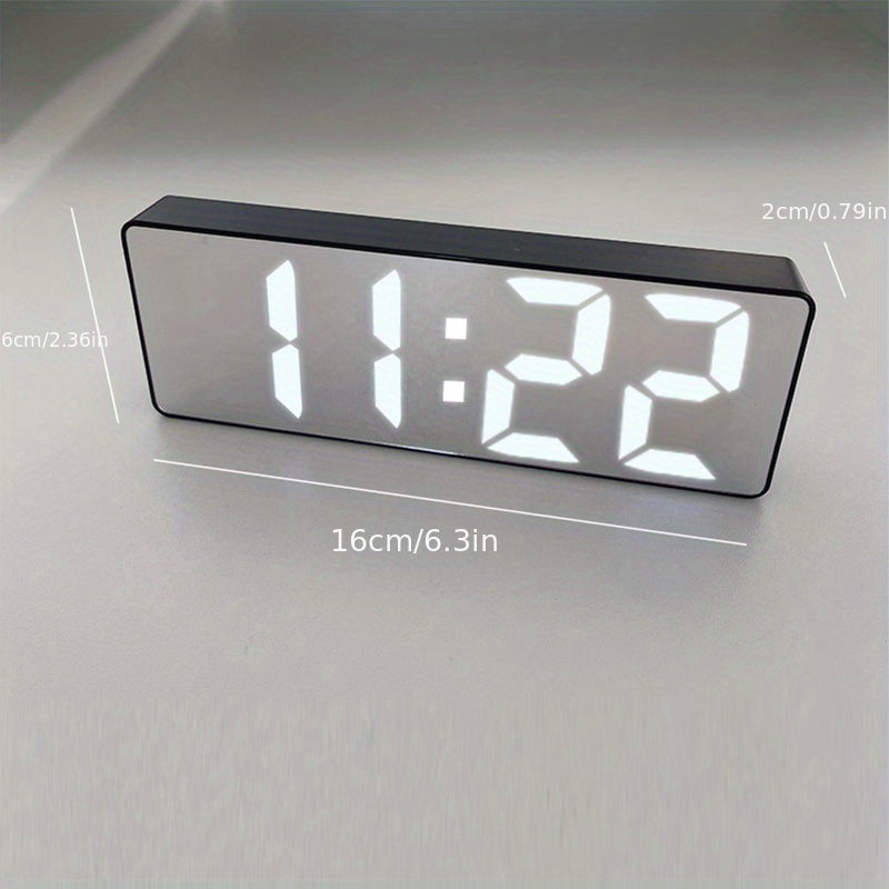 LED Digital Alarm Clock with Large Display and Adjustable Brightness