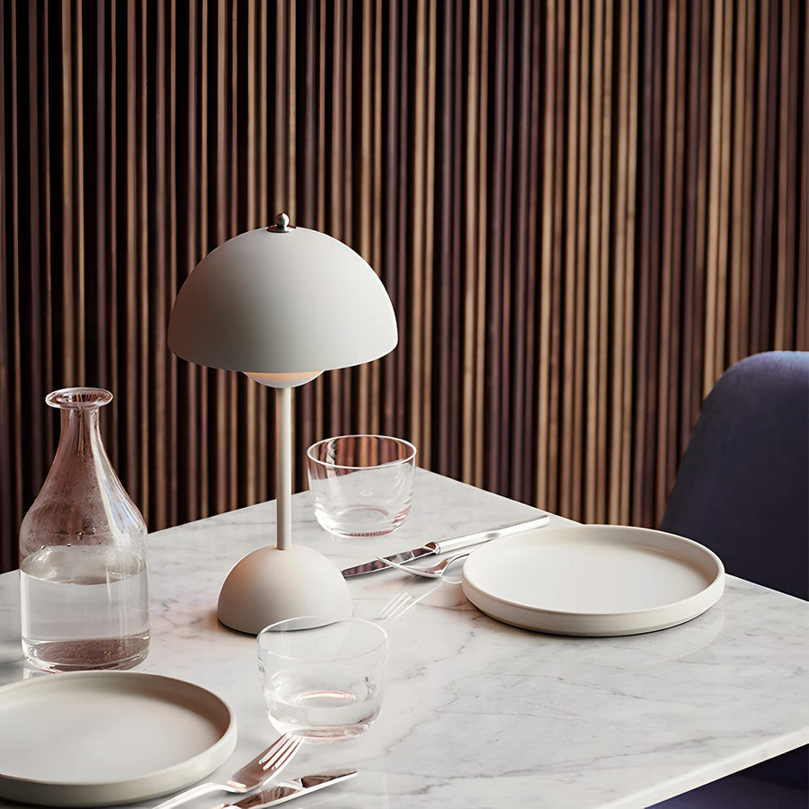 Mushroom Shaped Table Lamp with Dome Shade