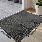Rectangular Entrance Door Mat with Raised Circular Pattern