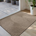 Rectangular Entrance Door Mat with Raised Circular Pattern