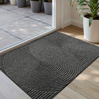 Rectangular Entrance Door Mat with Raised Circular Pattern
