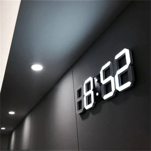 3D LED Digital Wall Clock with Large Display for Modern Interior Spaces