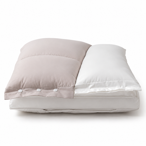 Adjustable Neck Support Pillow with Layered Cushion for Sleeping