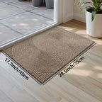Rectangular Entrance Door Mat with Raised Circular Pattern