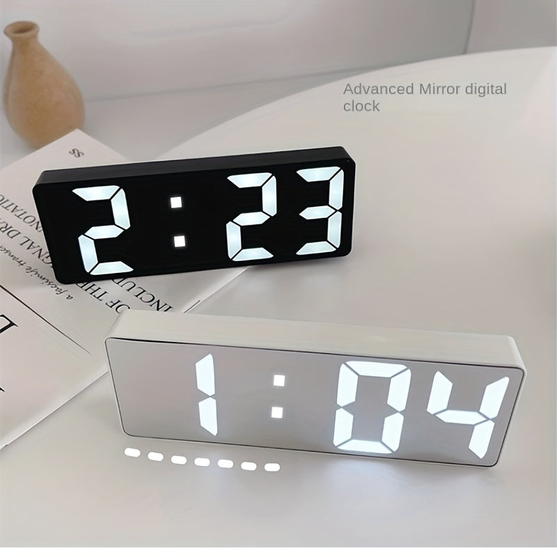 LED Digital Alarm Clock with Large Display and Adjustable Brightness