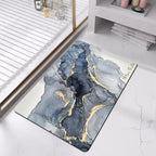 Marble Pattern Bath Mat with Non-Slip Backing for Bathroom