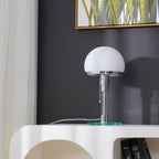 Glass Globe Table Lamp with Metal Base