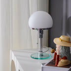 Glass Globe Table Lamp with Metal Base
