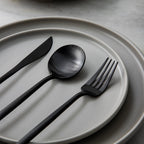 Gold Stainless Steel Cutlery Set with Forks, Knives, and Spoons for Dining Table Use