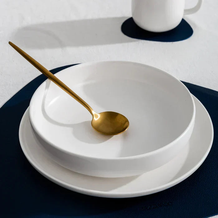 Gold Stainless Steel Cutlery Set with Forks, Knives, and Spoons for Dining Table Use