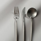 Gold Stainless Steel Cutlery Set with Forks, Knives, and Spoons for Dining Table Use