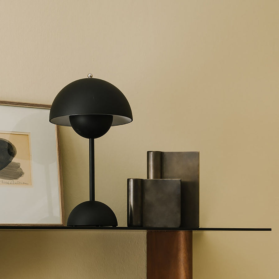 Mushroom Shaped Table Lamp with Dome Shade