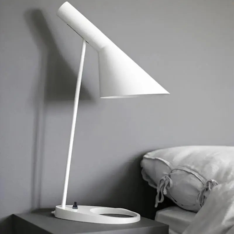 Metal Table Lamp with Angled Shade for Desk