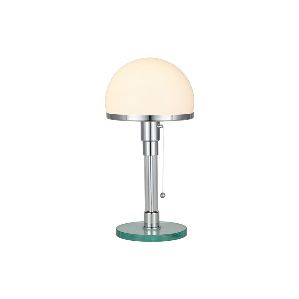 Glass Globe Table Lamp with Metal Base