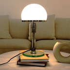 Glass Globe Table Lamp with Metal Base