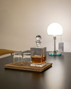 Glass Globe Table Lamp with Metal Base