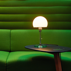 Glass Globe Table Lamp with Metal Base