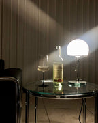 Glass Globe Table Lamp with Metal Base