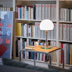 Glass Globe Table Lamp with Metal Base
