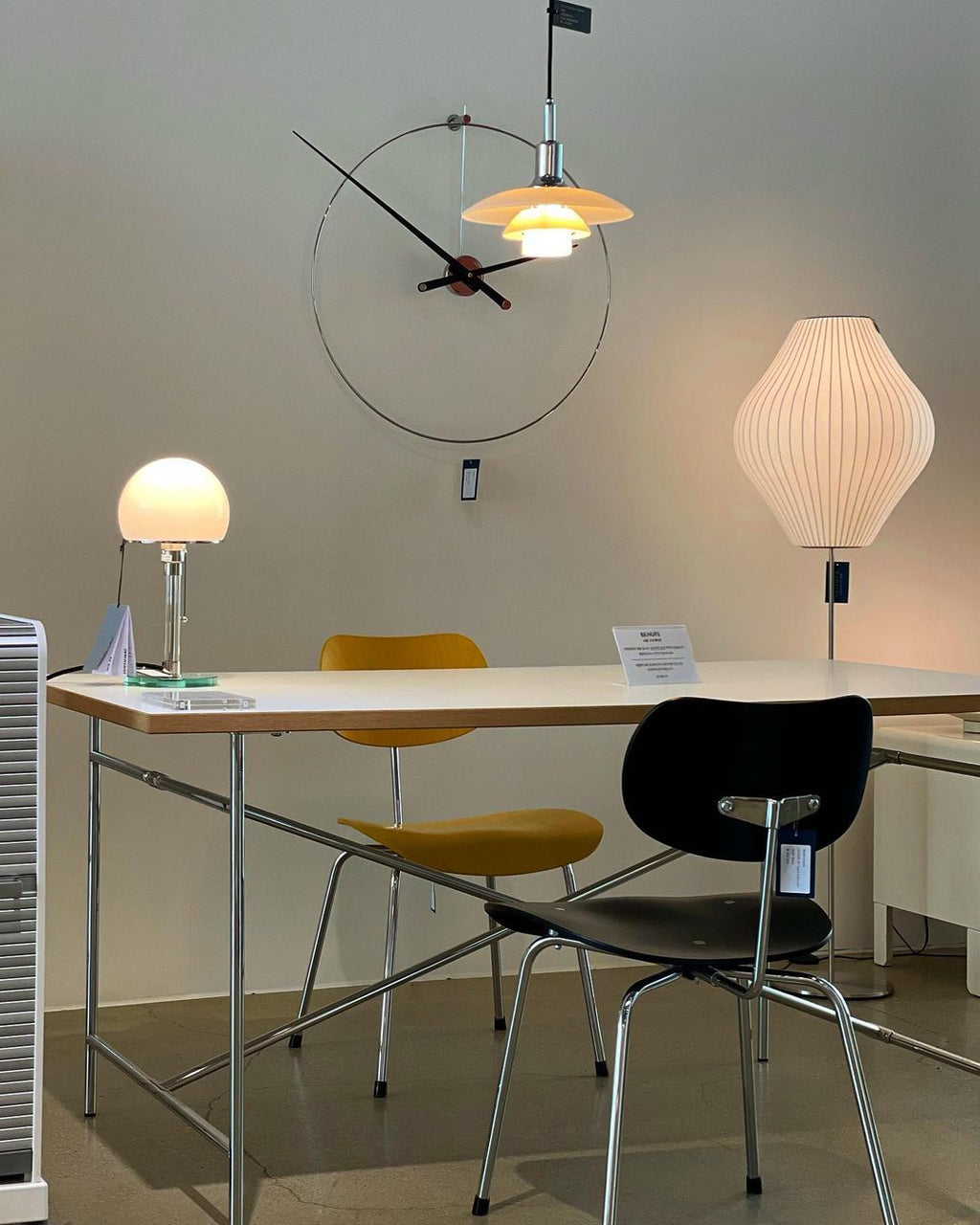 Glass Globe Table Lamp with Metal Base