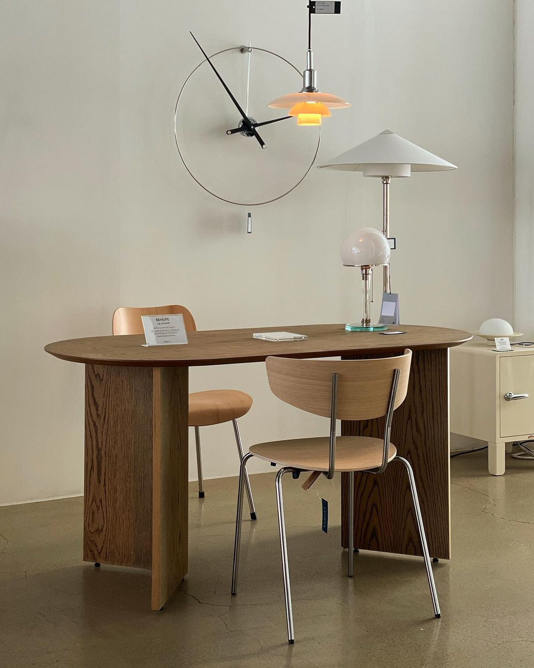 Glass Globe Table Lamp with Metal Base