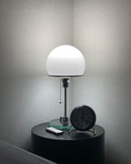 Glass Globe Table Lamp with Metal Base