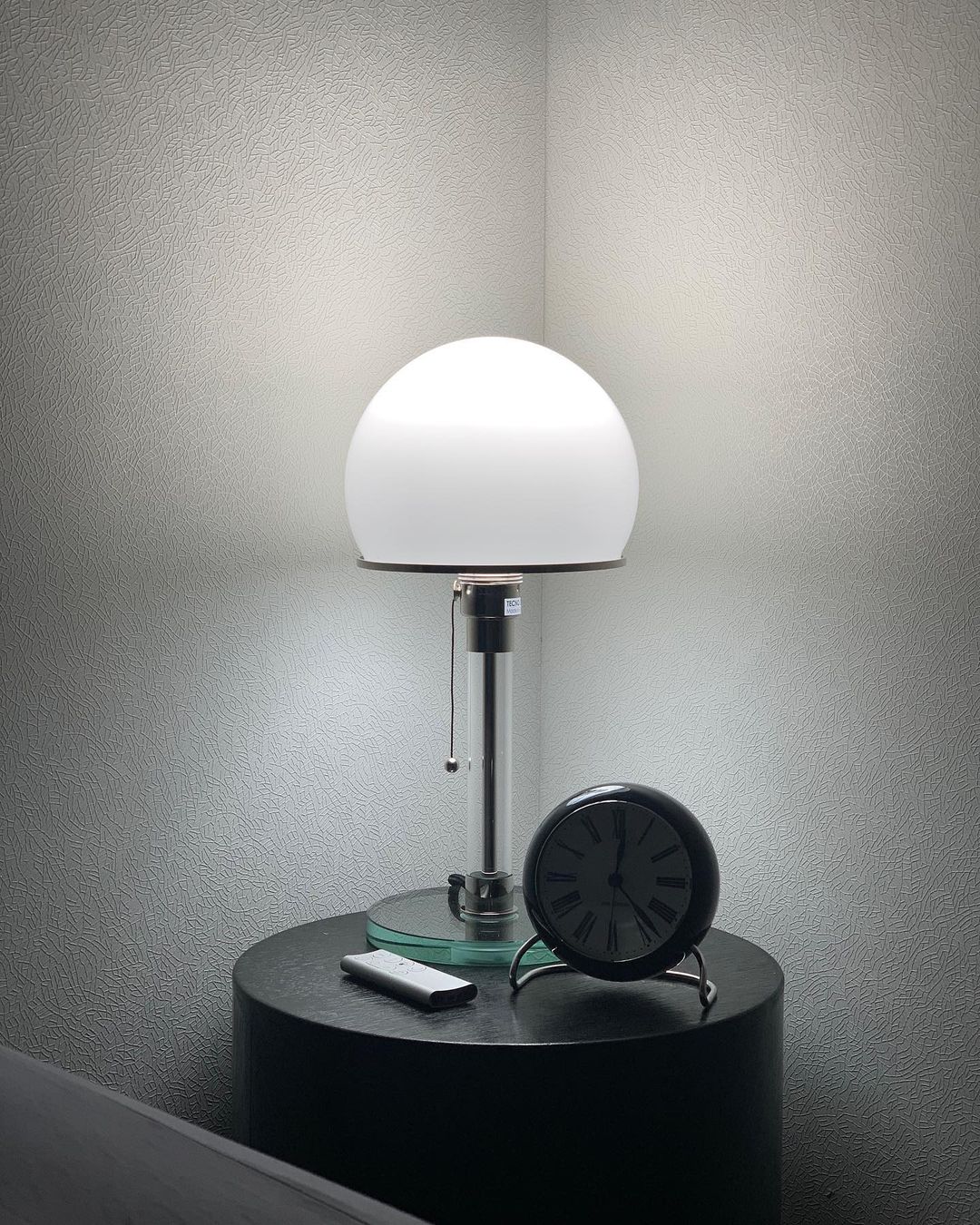 Glass Globe Table Lamp with Metal Base