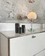 Glass Globe Table Lamp with Metal Base