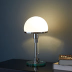 Glass Globe Table Lamp with Metal Base