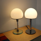 Glass Globe Table Lamp with Metal Base