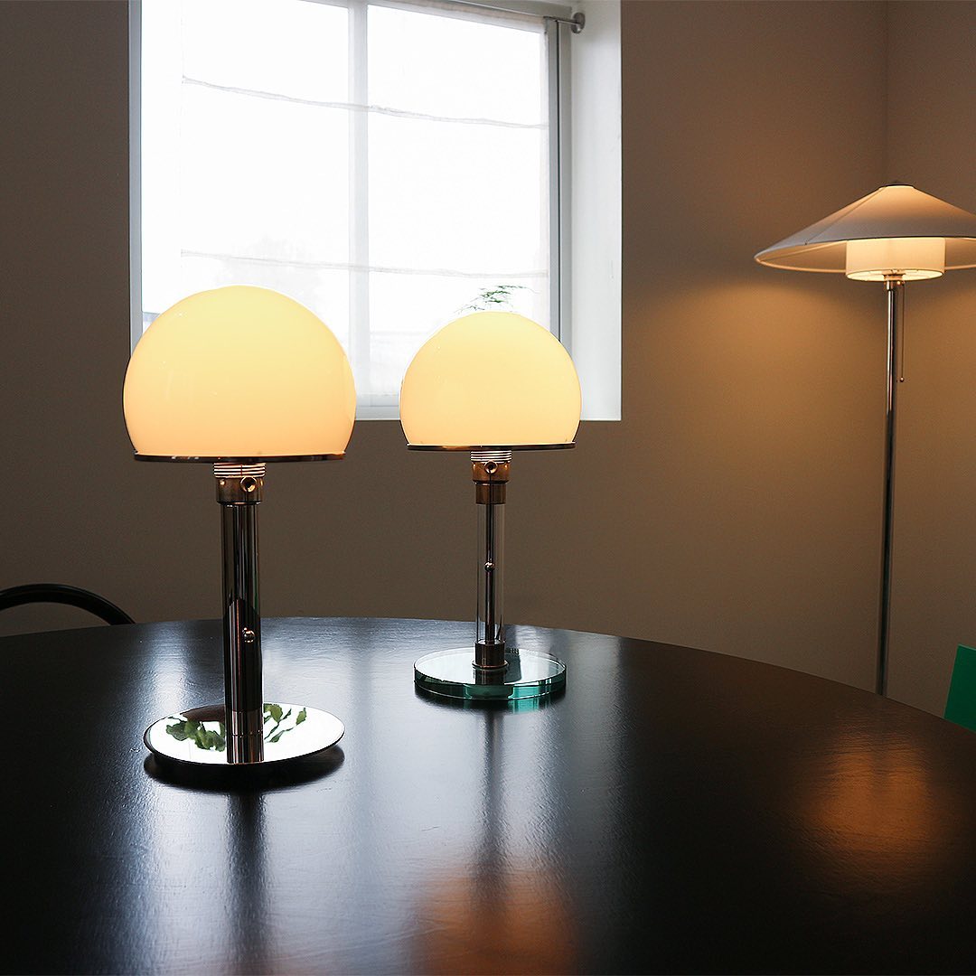 Glass Globe Table Lamp with Metal Base
