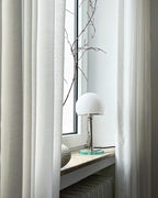 Glass Globe Table Lamp with Metal Base