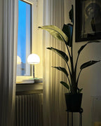 Glass Globe Table Lamp with Metal Base