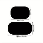 Oval Anti-Slip Bathroom Mat Set with Pebble Texture