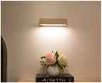 Adjustable Wooden Wall Light with Rotating Arm