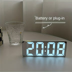 LED Digital Alarm Clock with Large Display and Adjustable Brightness