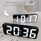 LED Digital Alarm Clock with Large Display and Adjustable Brightness