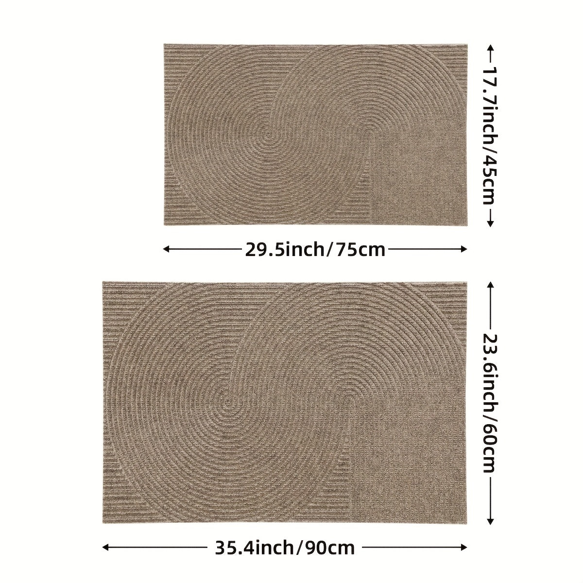 Rectangular Entrance Door Mat with Raised Circular Pattern