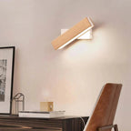 Adjustable Wooden Wall Light with Rotating Arm