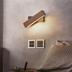 Adjustable Wooden Wall Light with Rotating Arm