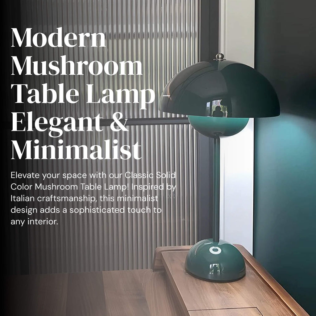 Mushroom Shaped Table Lamp with Dome Shade