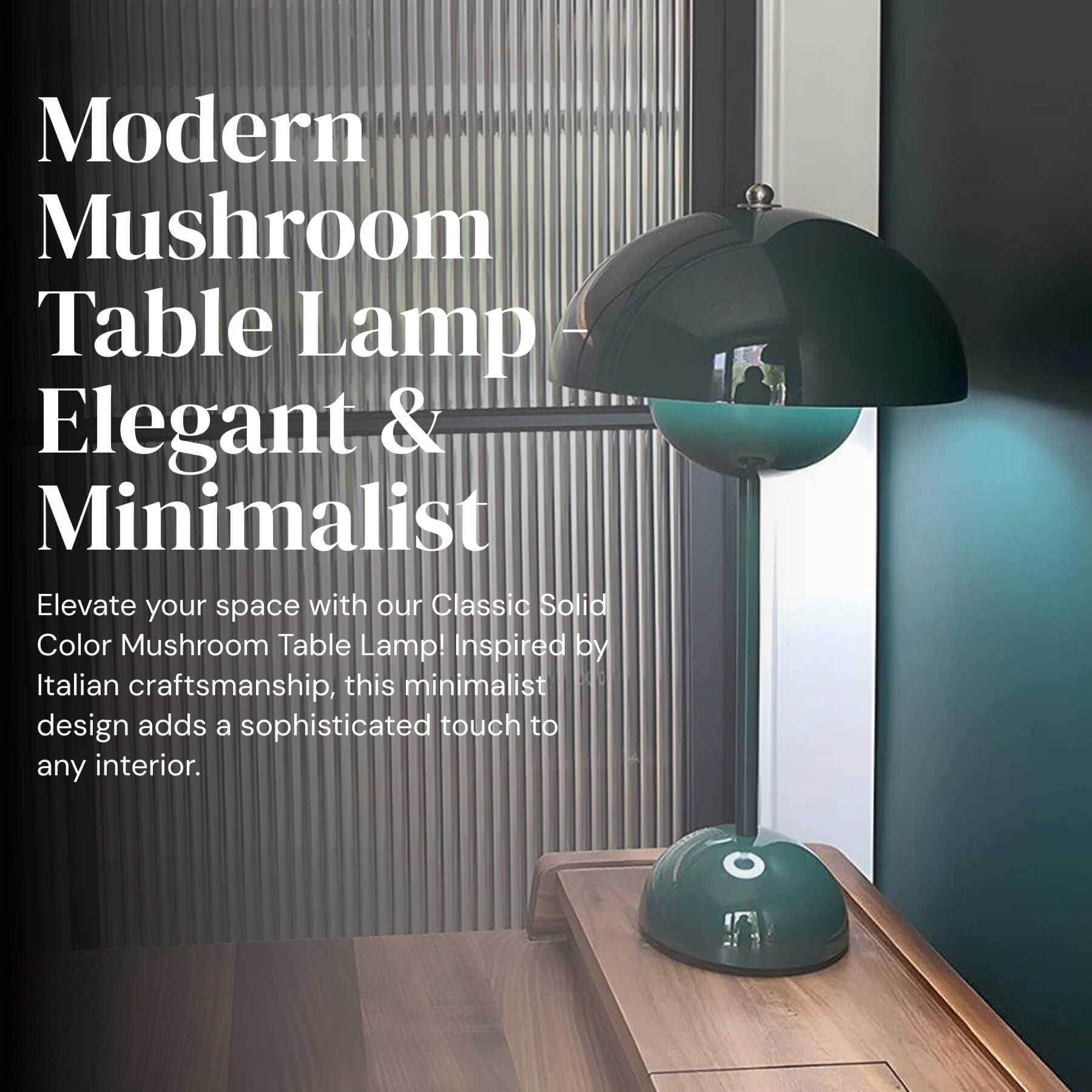 Mushroom Shaped Table Lamp with Dome Shade