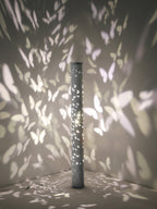 Column Floor Lamp with Cut Out Design for Ambient Lighting